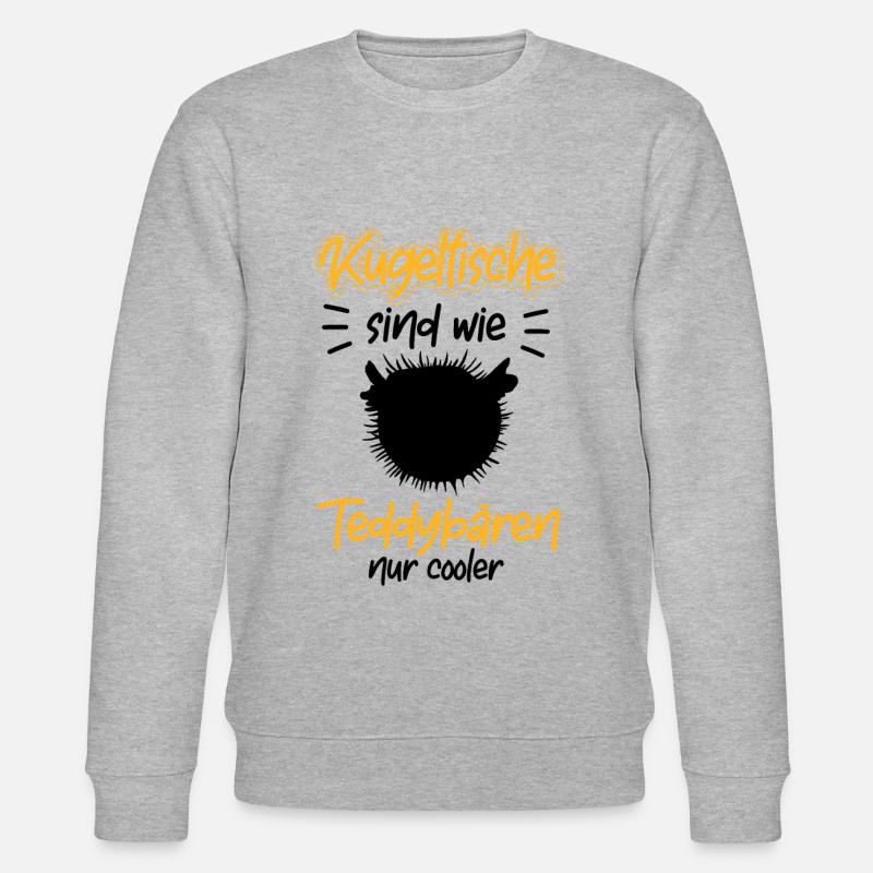 Kugelfisch ist cooler Aquaristik - Stanley/Stella Unisex Bio-Sweatshirt CHANGER  - Grau meliert