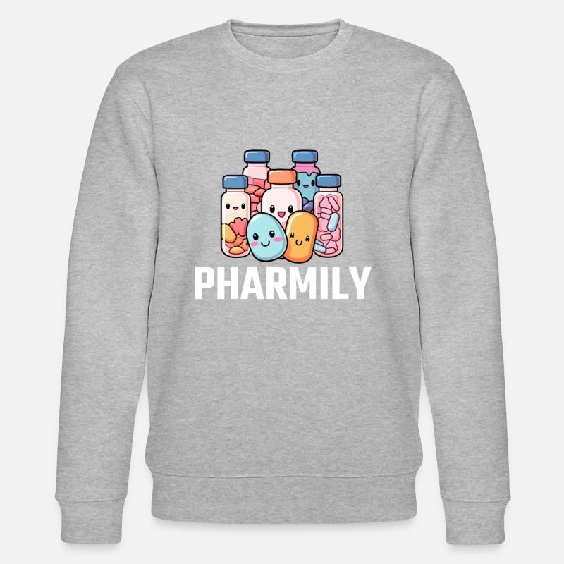 Pharmacist Technician, definition of Pharmily - Stanley/Stella Unisex Bio-Sweatshirt CHANGER - Grau meliert