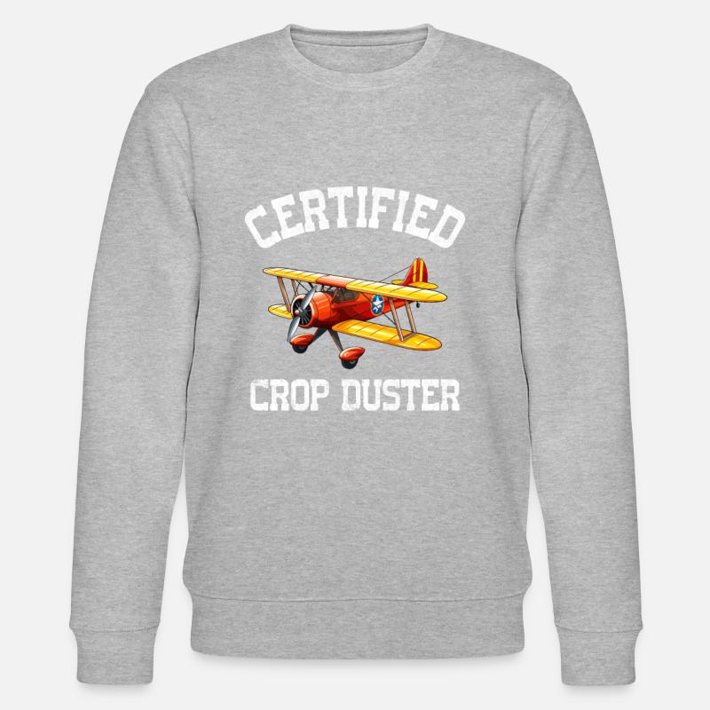 certified crop duster - Stanley/Stella Unisex Bio-Sweatshirt CHANGER  - Grau meliert