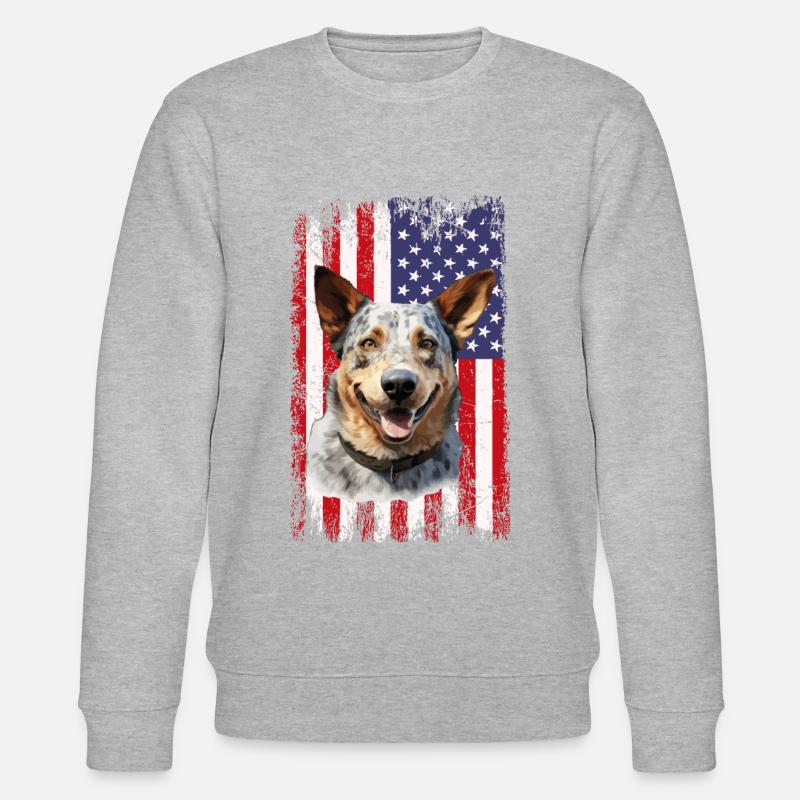 Australian Cattle Dog - Stanley/Stella Unisex Bio-Sweatshirt CHANGER  - Grau meliert