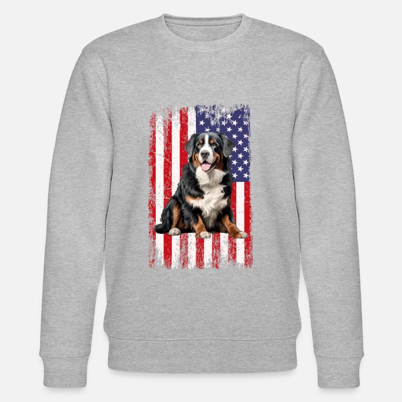 bernese mountain dog - Stanley/Stella Unisex Bio-Sweatshirt CHANGER  - Grau meliert
