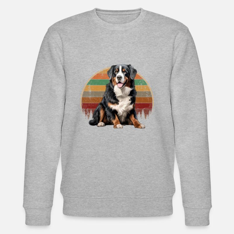 bernese mountain dog - Stanley/Stella Unisex Bio-Sweatshirt CHANGER - Grau meliert