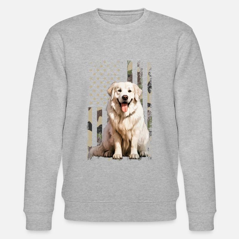 Great Pyrenees dog, - Stanley/Stella Unisex Bio-Sweatshirt CHANGER  - Grau meliert