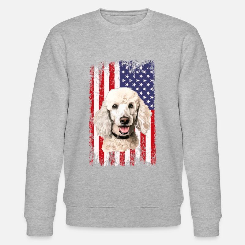 poodle dog - Stanley/Stella Unisex Bio-Sweatshirt CHANGER  - Grau meliert