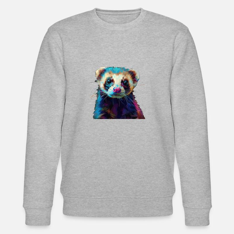cute ferret - Stanley/Stella Unisex Bio-Sweatshirt CHANGER  - Grau meliert
