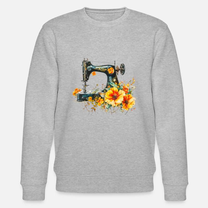 Sewciopath, Quilting sewing - Stanley/Stella Unisex Bio-Sweatshirt CHANGER  - Grau meliert