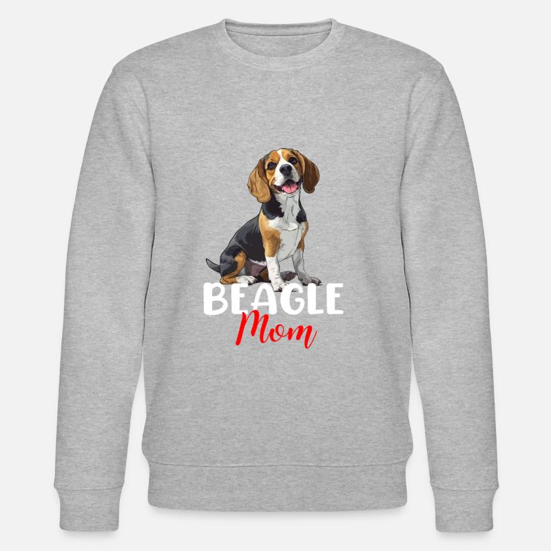 beagle mom beagle - Stanley/Stella Unisex Bio-Sweatshirt CHANGER  - Grau meliert