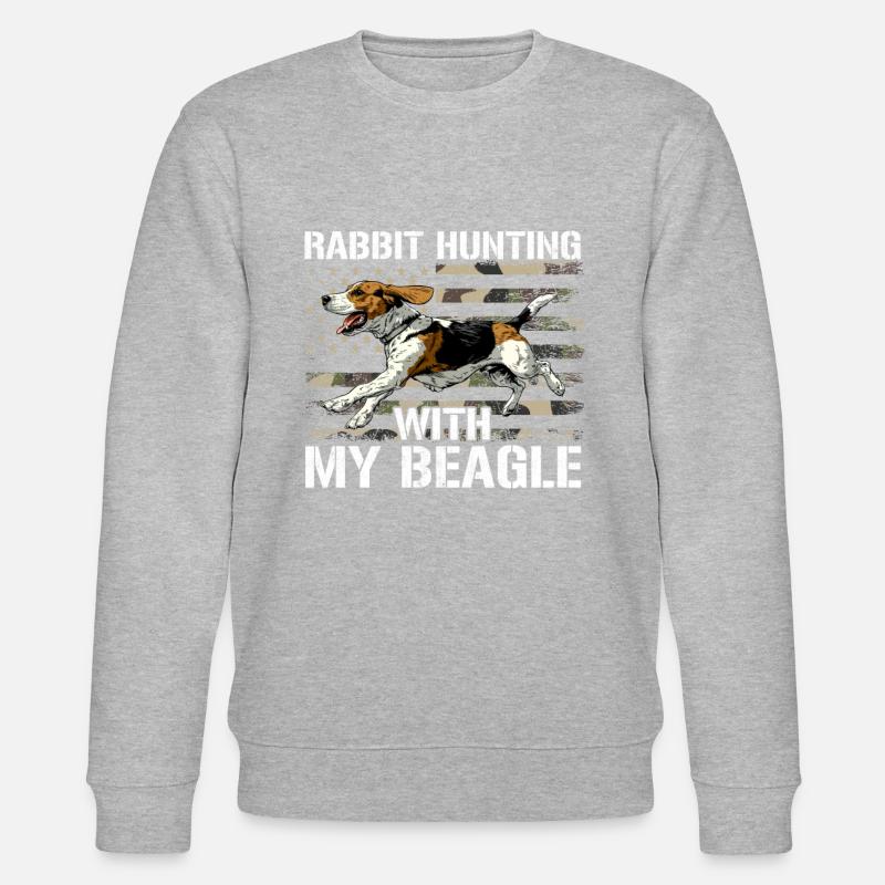 Chasse au lapin Beagle, Beagle - Sweat bio CHANGER Stanley/Stella Unisexe - gris chiné