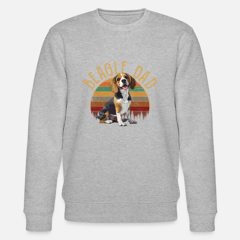 beagle dad beagle - Stanley/Stella Unisex Bio-Sweatshirt CHANGER  - Grau meliert