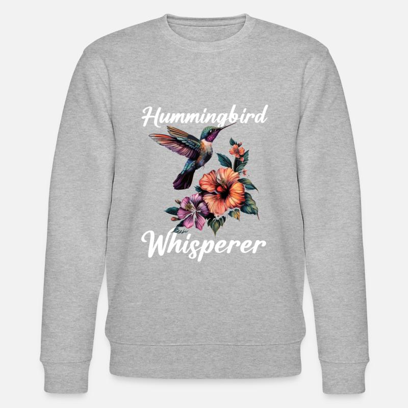 Hummingbird whisperer - Stanley/Stella Unisex Bio-Sweatshirt CHANGER  - Grau meliert