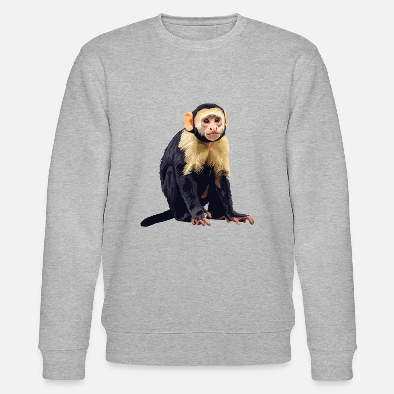 Capuchin monkey whisperer - Stanley/Stella Unisex Bio-Sweatshirt CHANGER  - Grau meliert