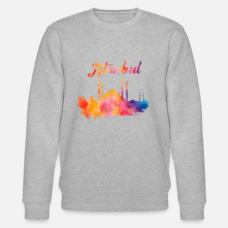 istanbul turkye, turkey - Stanley/Stella Unisex Bio-Sweatshirt CHANGER - Grau meliert