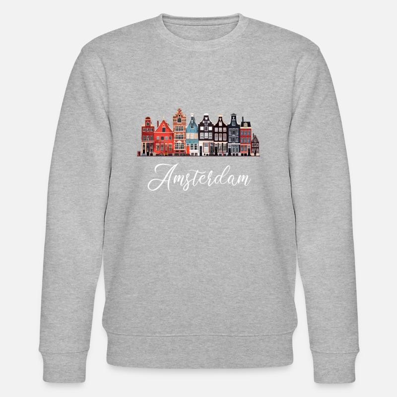 Amsterdam Netherlands Dutch - Stanley/Stella Unisex Bio-Sweatshirt CHANGER  - Grau meliert