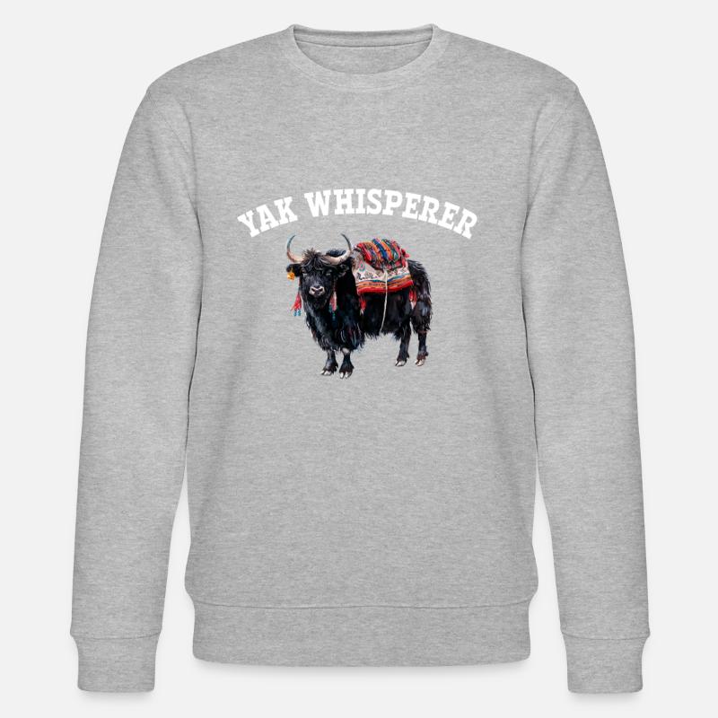 Yak Whisperer Himalayan Tibet - Stanley/Stella CHANGER Unisex Organic Sweatshirt - heather grey