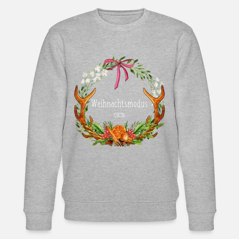 Weihnachtsmodus on - Stanley/Stella Unisex Bio-Sweatshirt CHANGER  - Grau meliert