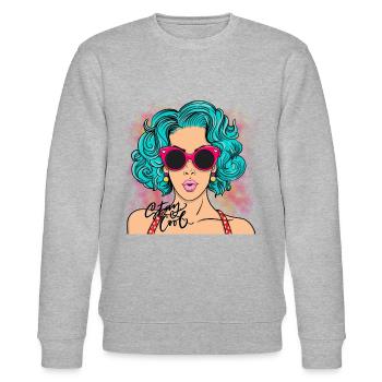 Reste cool - Sweat bio CHANGER Stanley/Stella Unisexe - gris chiné - Devant - Nik (191cm) & Marisol (170cm)