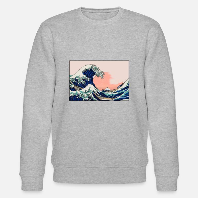 Die große Welle - Stanley/Stella Unisex Bio-Sweatshirt CHANGER  - Grau meliert