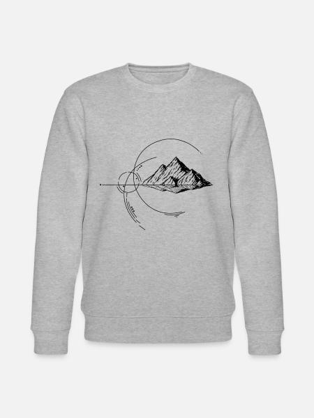 Mountains are reflected - geometric style - Stanley/Stella CHANGER Unisex Organic Sweatshirt - heather grey