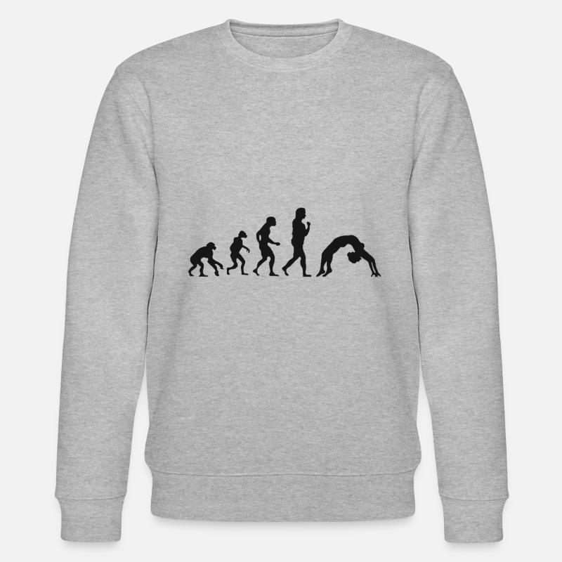 Turnen Entwicklung Tanzen Evolution - Stanley/Stella Unisex Bio-Sweatshirt CHANGER  - Grau meliert