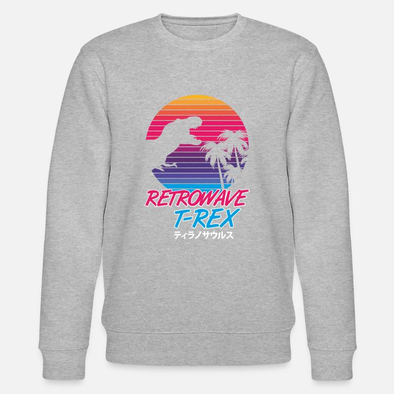 Retrowave T-Rex - Sweat bio CHANGER Stanley/Stella Unisexe - undefined