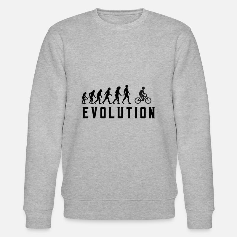Fahrrad Fahren Evolution - Stanley/Stella Unisex Bio-Sweatshirt CHANGER  - Grau meliert