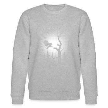 Nachteule - Stanley/Stella Unisex Bio-Sweatshirt CHANGER  - Grau meliert - Vorne - Nik (191cm) & Marisol (170cm)