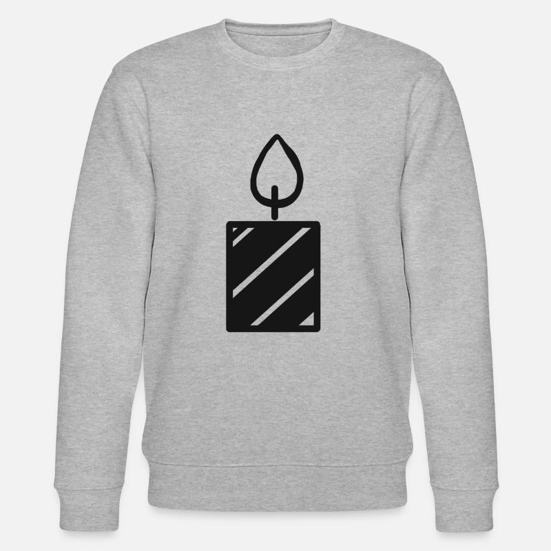 Kerze Kerzenlicht Geschenk - Stanley/Stella Unisex Bio-Sweatshirt CHANGER  - Grau meliert