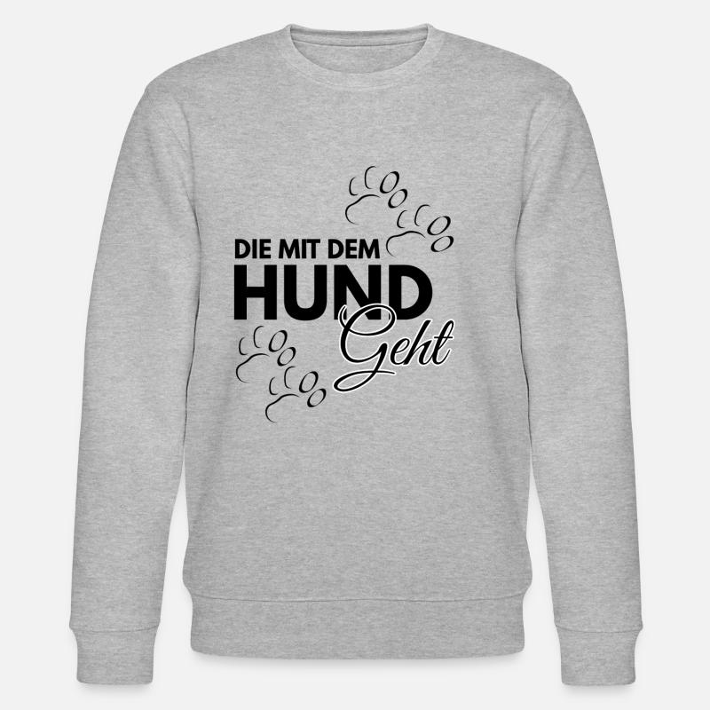 Die mit dem Hund geht - Stanley/Stella Unisex Bio-Sweatshirt CHANGER  - Grau meliert