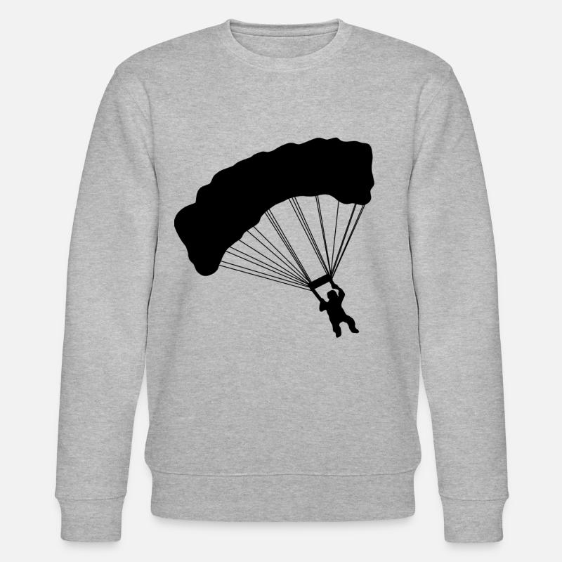 Fallschirmspringen Fallschirmsprung Fallschirm - Stanley/Stella Unisex Bio-Sweatshirt CHANGER  - Grau meliert