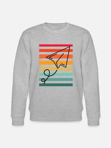 Papierflieger Sunset - Stanley/Stella Unisex Bio-Sweatshirt CHANGER - Grau meliert