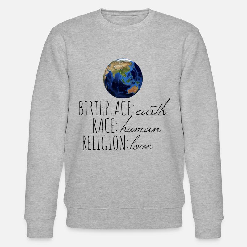 Birthplace Earth Design - Stanley/Stella Unisex Bio-Sweatshirt CHANGER - Grau meliert