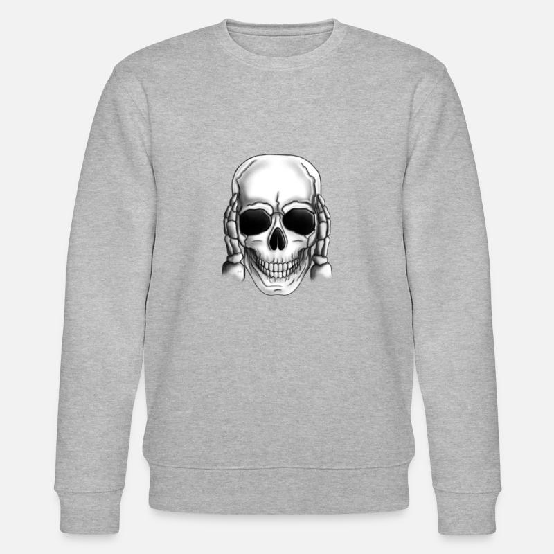 Schädel nichts hören - Stanley/Stella Unisex Bio-Sweatshirt CHANGER  - Grau meliert