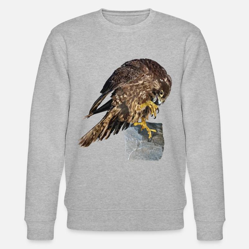 Wanderfalken - Stanley/Stella Unisex Bio-Sweatshirt CHANGER  - Grau meliert