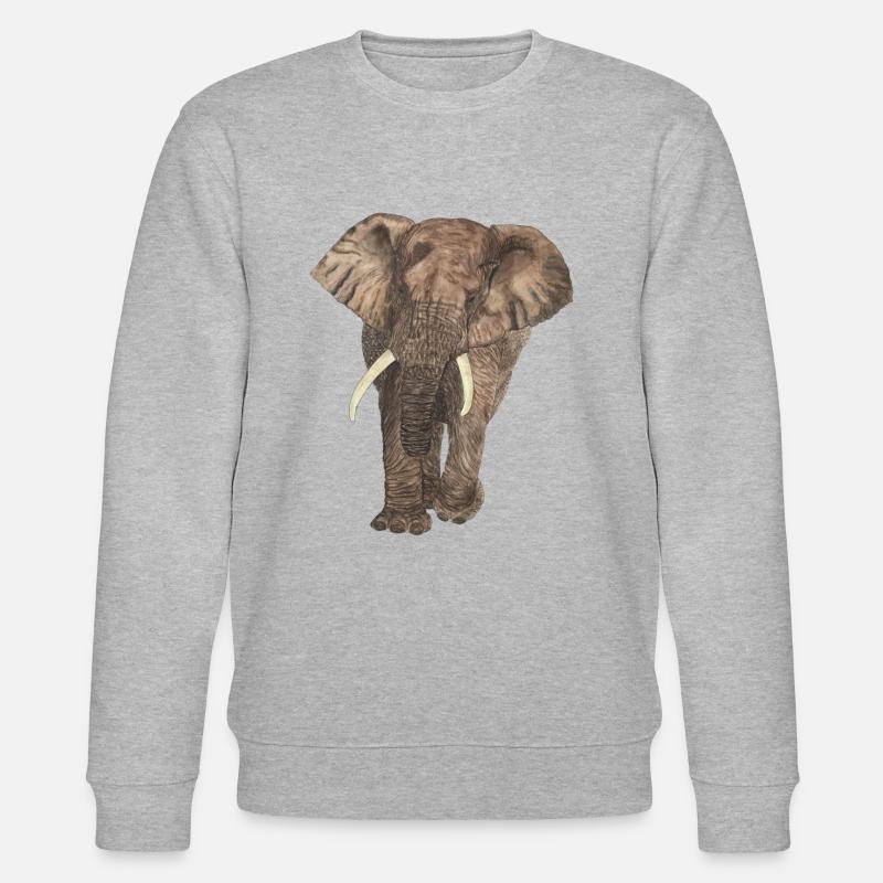 Éléphant - Sweat bio CHANGER Stanley/Stella Unisexe - gris chiné