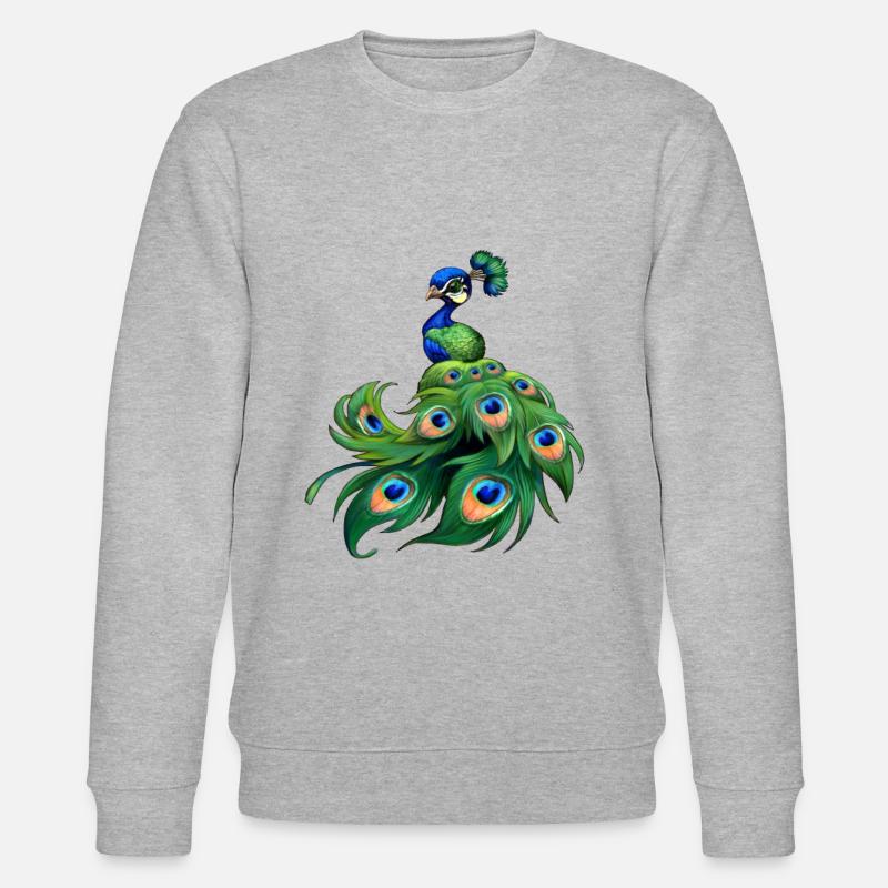 peacock blue - Stanley/Stella CHANGER Unisex Organic Sweatshirt - heather grey