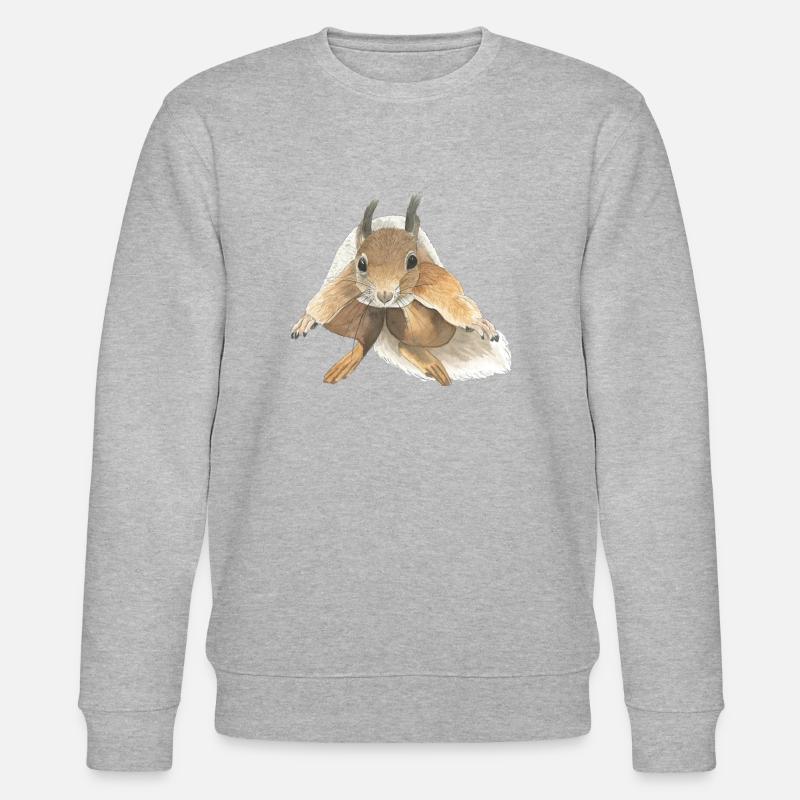 squirrel jumping squirrel - Stanley/Stella CHANGER Unisex Organic Sweatshirt - heather grey