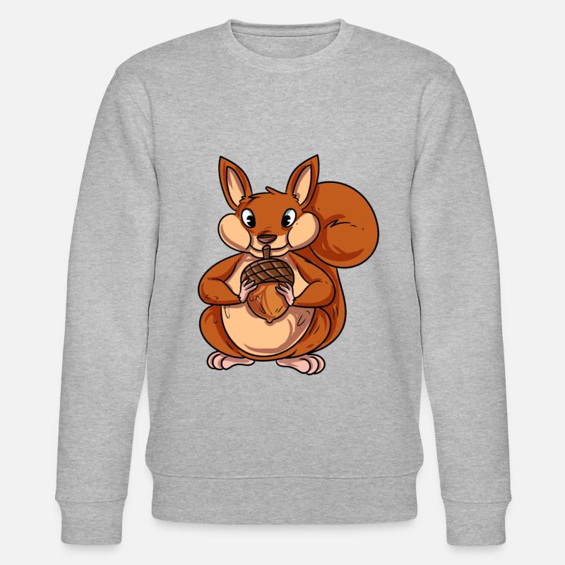 Eichhörnchen Waldtier - Stanley/Stella Unisex Bio-Sweatshirt CHANGER  - Grau meliert