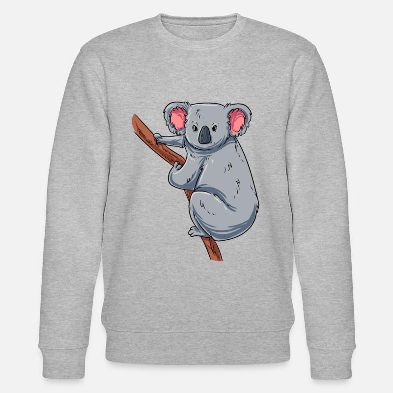 Kletternder Koala - Stanley/Stella Unisex Bio-Sweatshirt CHANGER  - Grau meliert