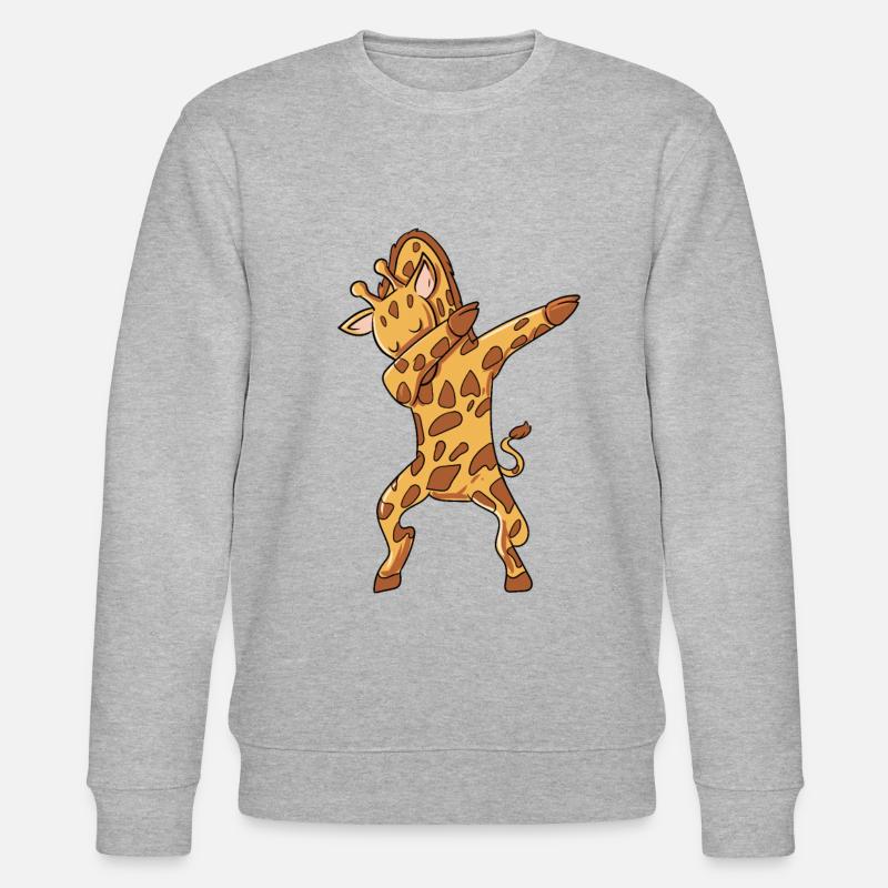 Dabbing Giraffe - Stanley/Stella Unisex Bio-Sweatshirt CHANGER  - Grau meliert