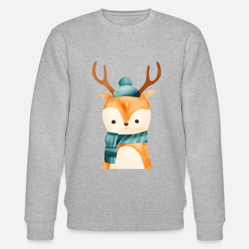 Hirsch - Stanley/Stella Unisex Bio-Sweatshirt CHANGER  - Grau meliert