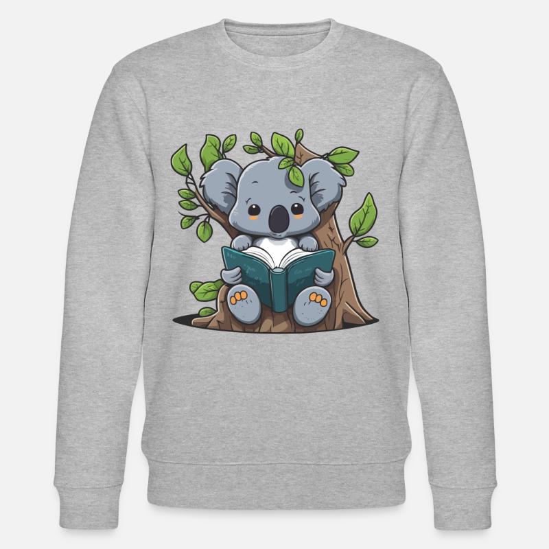 Tree-bound Reader - Stanley/Stella CHANGER Unisex Organic Sweatshirt - heather grey