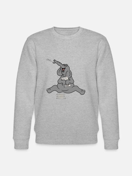 Koksender Elefant - Stanley/Stella Unisex Bio-Sweatshirt CHANGER  - Grau meliert