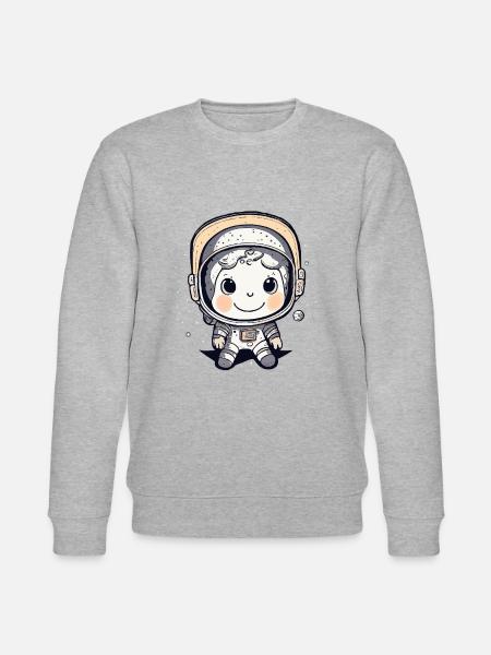 Astronaute mignon #4 - Sweat bio CHANGER Stanley/Stella Unisexe - gris chiné