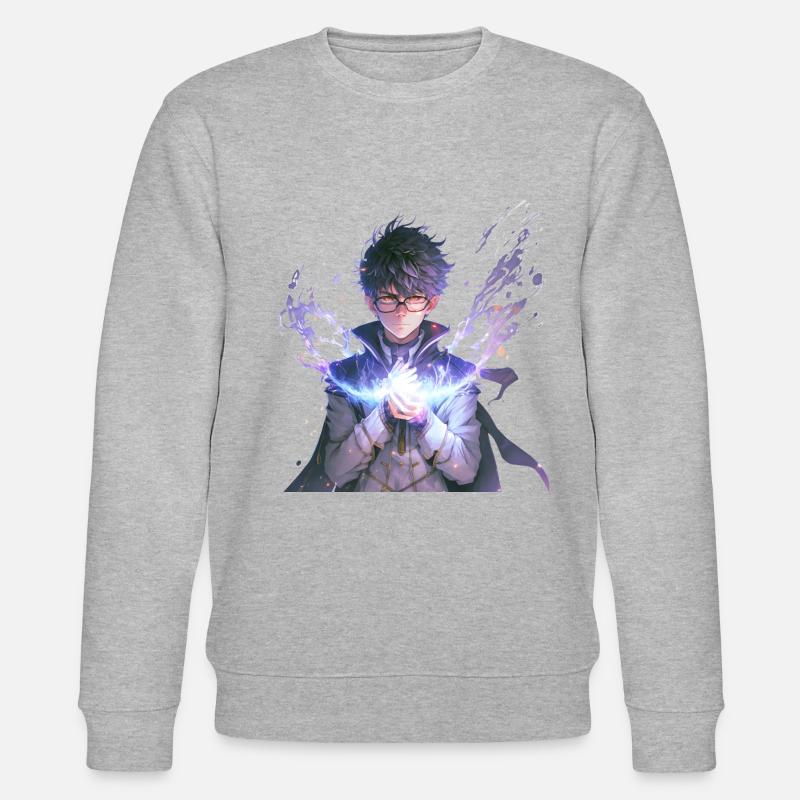 Zauberschüler Feuermagier - Stanley/Stella Unisex Bio-Sweatshirt CHANGER - Grau meliert