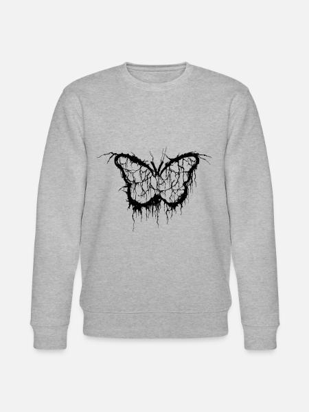 black butterfly brutal deluxe - Stanley/Stella CHANGER Unisex Organic Sweatshirt - heather grey