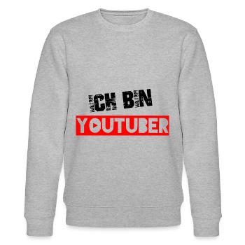 Youtube Youtuber Influencer Vlogger Gamer - Stanley/Stella Unisex Bio-Sweatshirt CHANGER  - Grau meliert - Vorne - Nik (191cm) & Marisol (170cm)