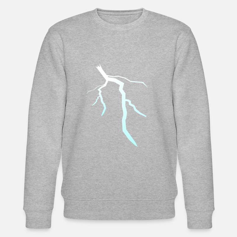 Foudre Lightning Bolt - Sweat bio CHANGER Stanley/Stella Unisexe - gris chiné