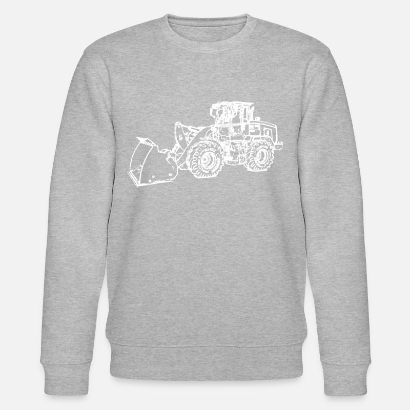 Radlader wheel loader weiß - Stanley/Stella Unisex Bio-Sweatshirt CHANGER  - Grau meliert