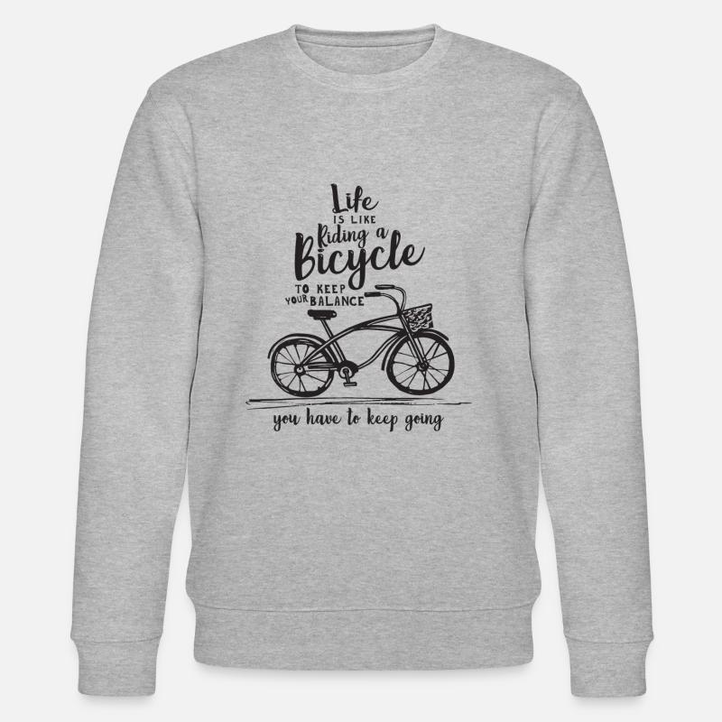 Dites la vie à vélo - Sweat bio CHANGER Stanley/Stella Unisexe - gris chiné