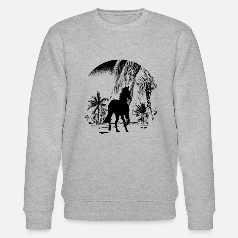 Pferd Pferde Geschenk - Stanley/Stella Unisex Bio-Sweatshirt CHANGER  - Grau meliert